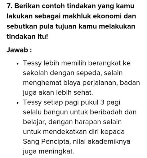 Berikan Contoh Tindakan Yang Kamu Lakukan Sebagai Makhluk Ekonomi Dan Sebutkan Pula Tujuannya