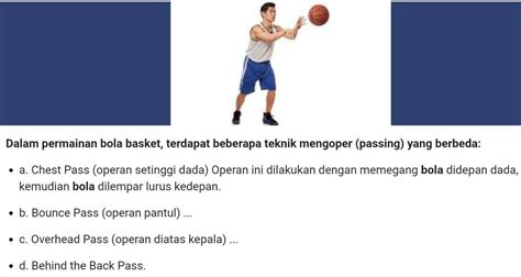 Berikut Dasar Umum Dalam Pembuatan Pola Permainan Bola Basket Kecuali