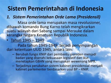 Berikut Yang Bukan Termasuk Prinsip Dasar Sistem Pemerintahan Indonesia Adalah