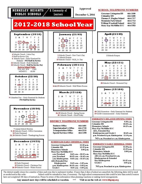 Berkeley County Calendar