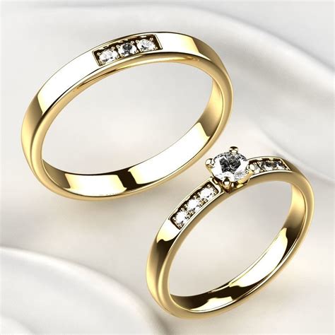 Berlian cincin emas