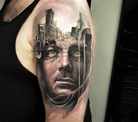 Berlin town scenery tattoo