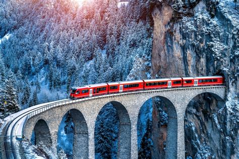 Bernina Red Train views