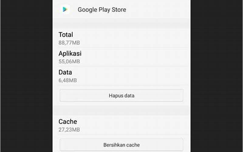 Bersihkan Cache Dan Data Play Store