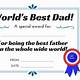 Best Dad Certificate Free Printable