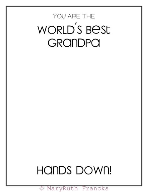 Best Grandpa Hands Down Printable