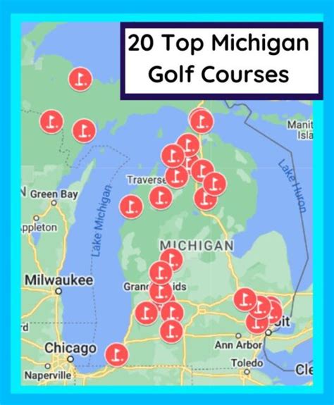 Best Public Golf Courses In Michigan Map