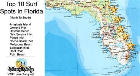 Best Surfing In Florida Map