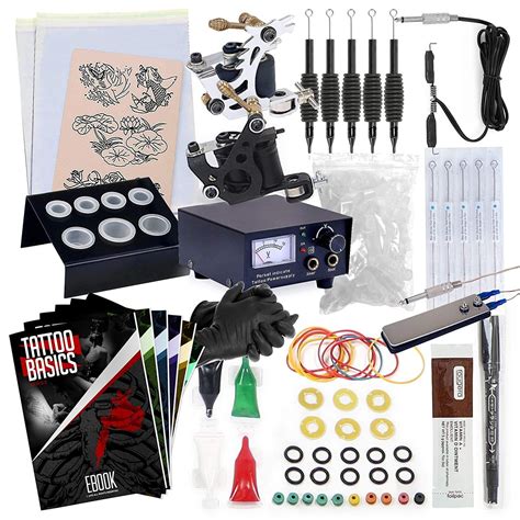 Complete tattoo equipment and supply set Tattoo machine