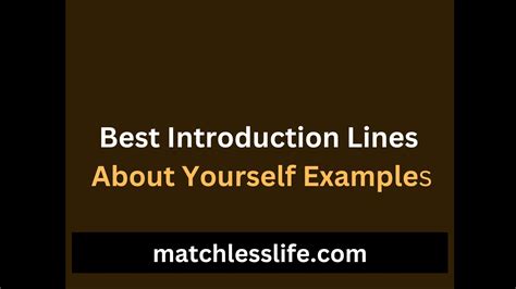 Best Introduction Lines