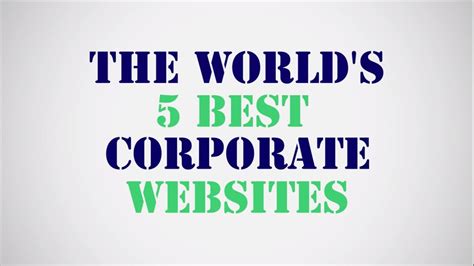 Best Corporate Website In The World