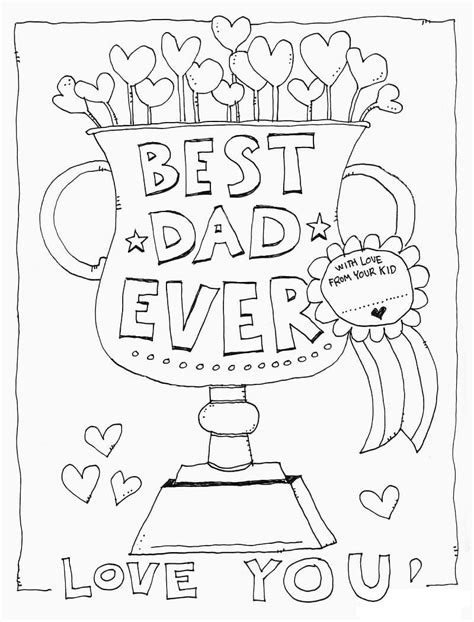 Best Dad Ever Coloring Pages