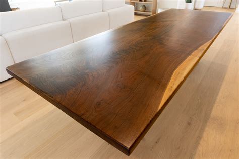 20 Best Ideas Walnut Finish Live Edge Wood Contemporary Dining Tables