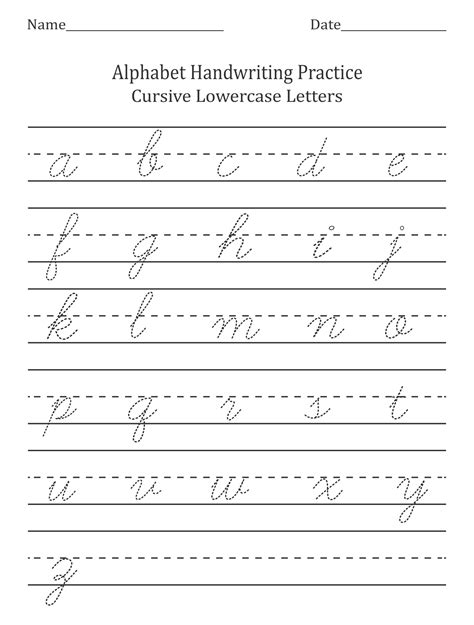 Best Free Printable Cursive Handwriting Sheets Tips And Guide