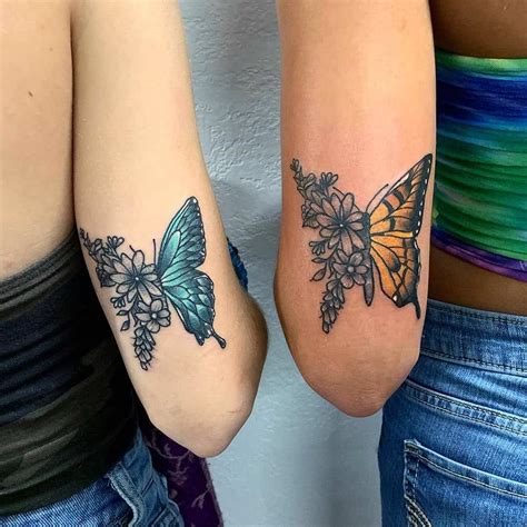 Flutter into Friendship: Discover the Best Friend Butterfly Tattoos that will Make Your Bond Last Forever!