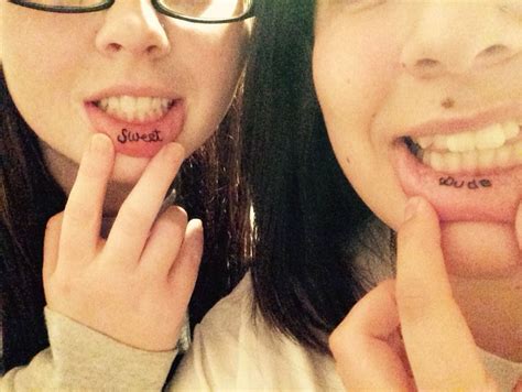 Best Friend Lip Tattoos