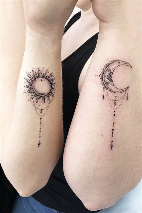 Best Friend Tattoos Sun And Moon