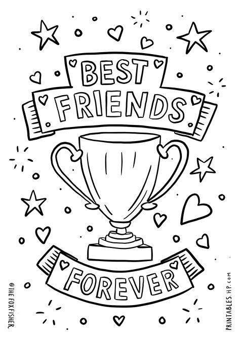 Best Friends Coloring Page