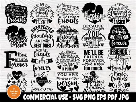 Download Best Friends Signs SVG Bundle, Cut Files Files
