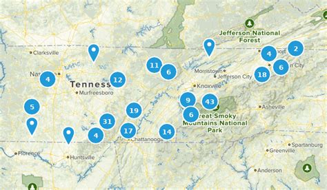 APPALACHIAN TRAIL MAP TENNESSEE
