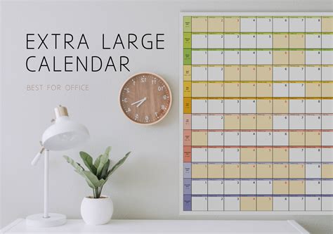 Laminated Jumbo Calendar Wall calendar, Dry erase wall calendar