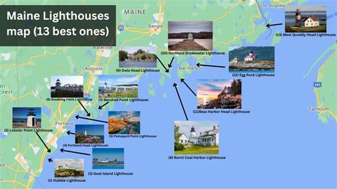 Maine Lighthouses Map Guide