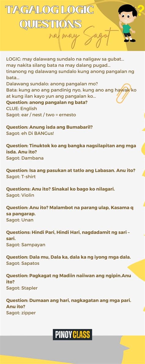 Best Logic Questions Tagalog