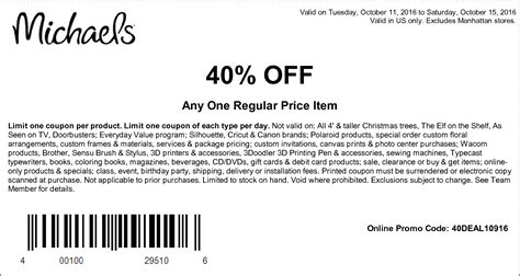 Best Michaels Coupon Instore Printable Pdf Tips And Guide
