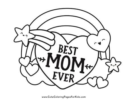 Best Mom Ever Coloring Page