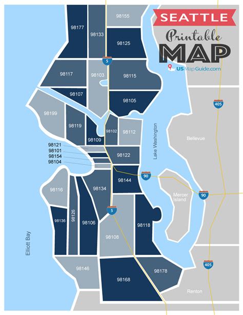 35 Seattle Zip Codes Map Maps Database Source