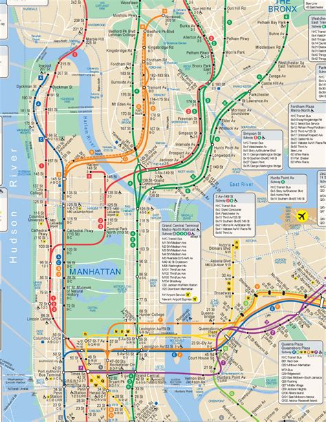 New York Subway Map Offline Tourist Map Of English
