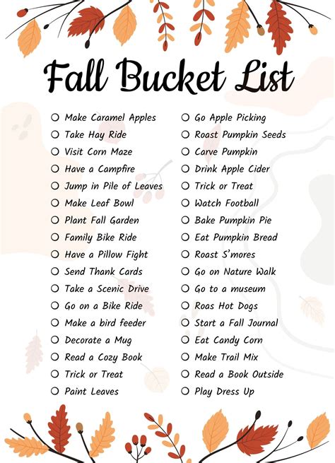 Best Of Fall Bucket List