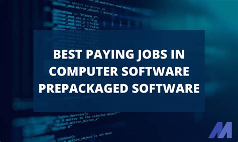 Best Paying Jobs In Computer Software Prepackaged Software
