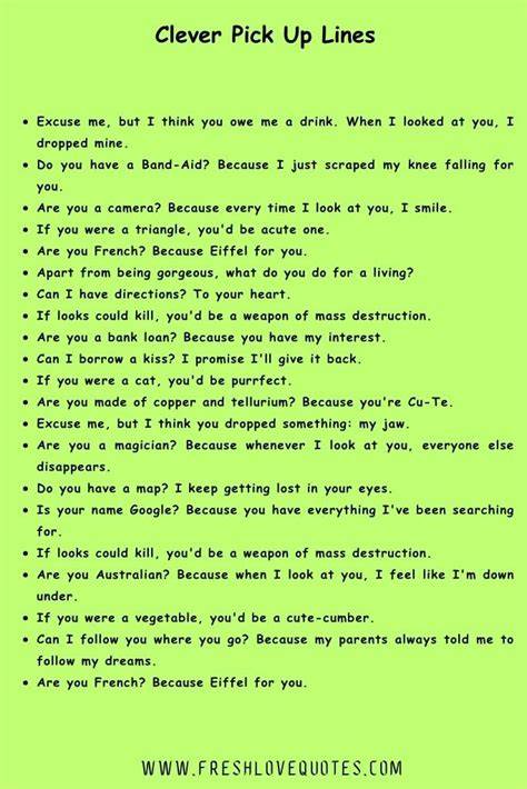 Best Pick Up Lines For Guys To Say