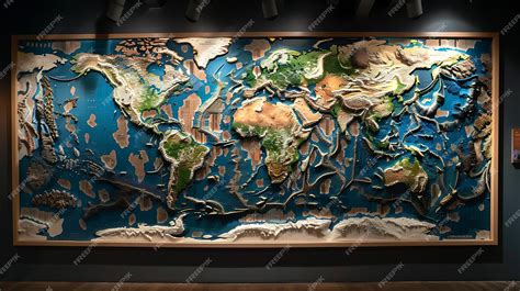 Raised Relief Map of The World Relief map, World map, Map