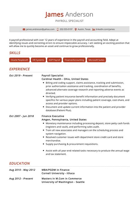 Best Resume 2020 Examples