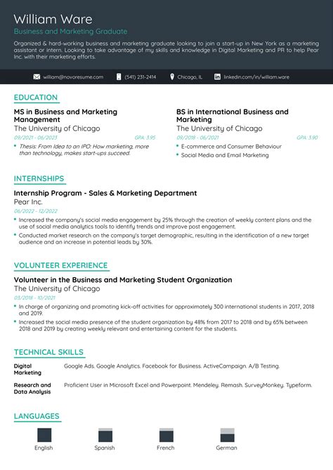 Best College Student Resume Example to Get Job Instantly