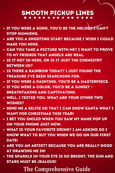 Best Smooth Pick Up Lines