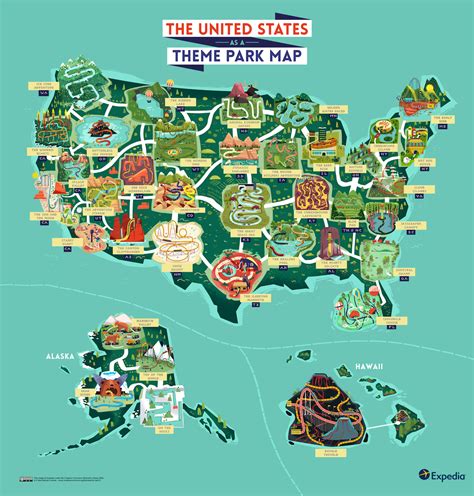 27 Amusement Parks In Usa Map Online Map Around The World
