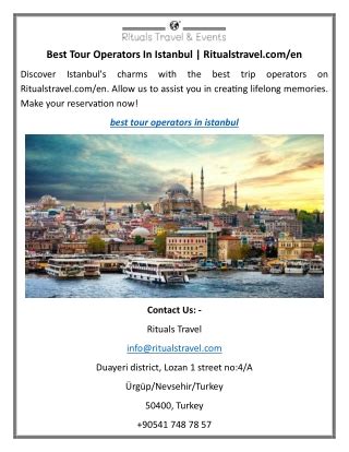 Best Tour Operators Istanbul
