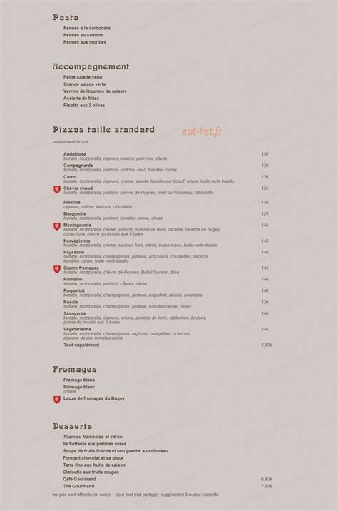 Best of Terreaux Menu