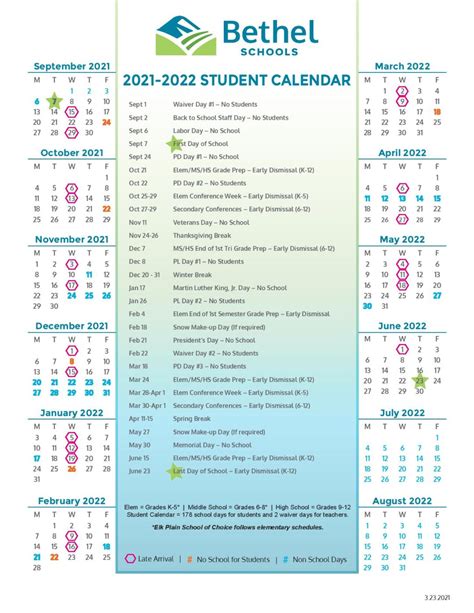 Bethel Sd Calendar