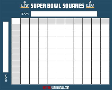 Betting Squares Template