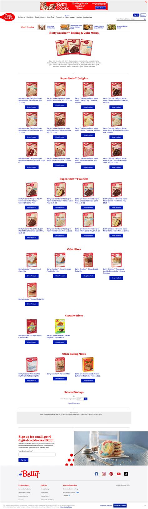 Betty Crocker website