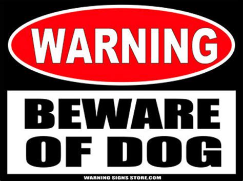 Beware of Dog Warning Sign Bumper Sticker Decal WS425 eBay