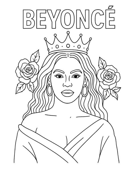 Beyonce Coloring Page