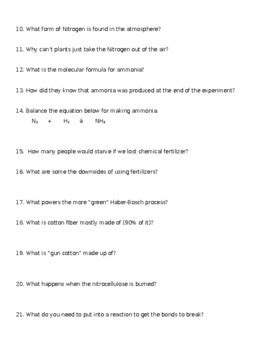 Beyond The Elements Reactions Worksheet