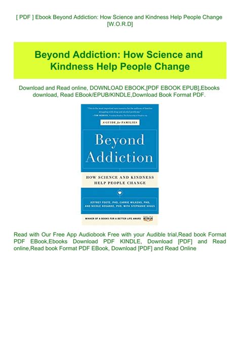 Beyond Addiction: How Science And Kindness Help People Change Highlights