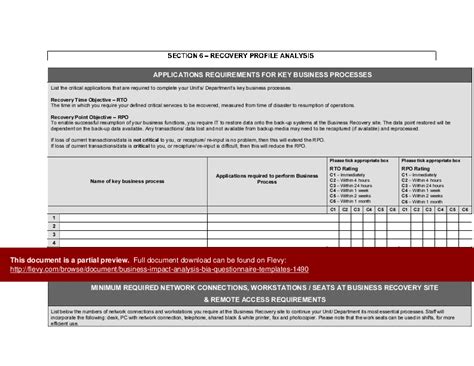 Bia Questionnaire Template