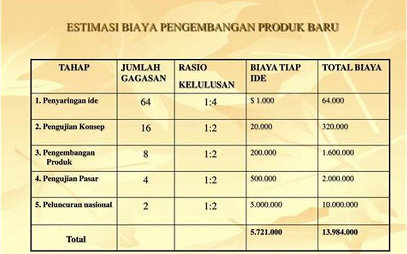 Biaya Pengembangan